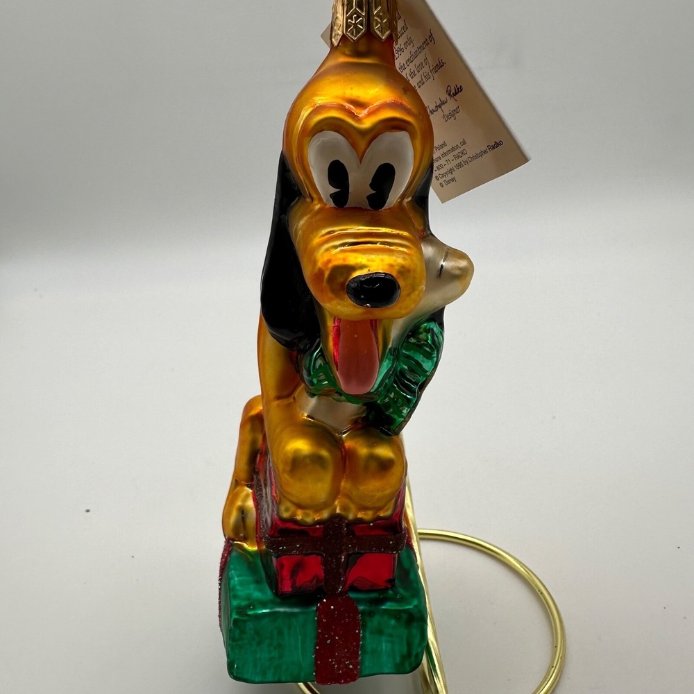 Christopher Radko 1996 NOEL PLUTO Disney Mickey‎ & Co Ltd Edition with tag & Box